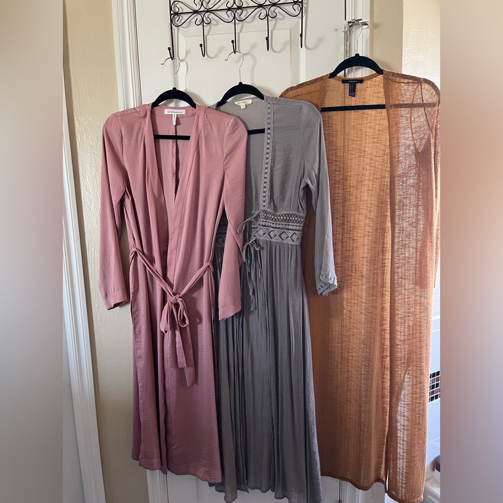 Multiple Items- (4) Long Cardigans/Elegant Dress - image 1